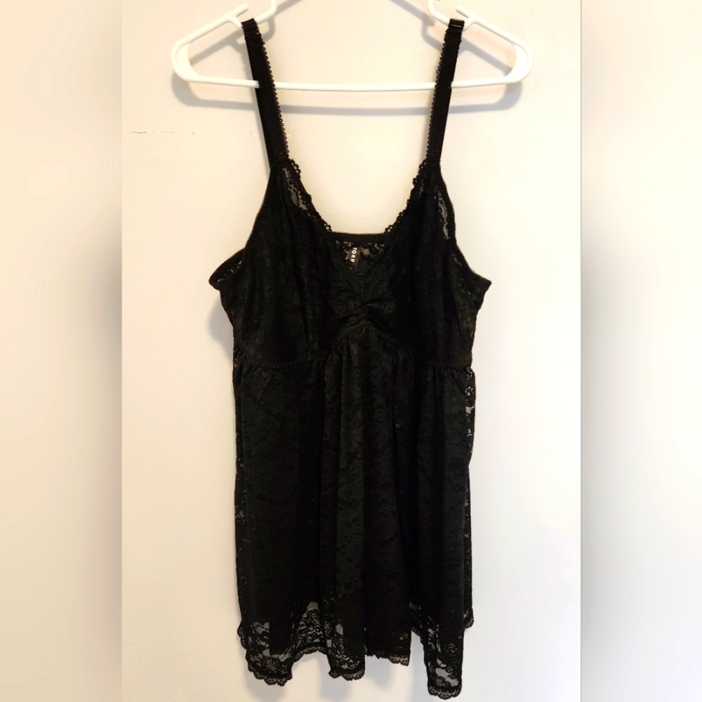 😍 Torrid Sz 3 Black Lace Negligee
